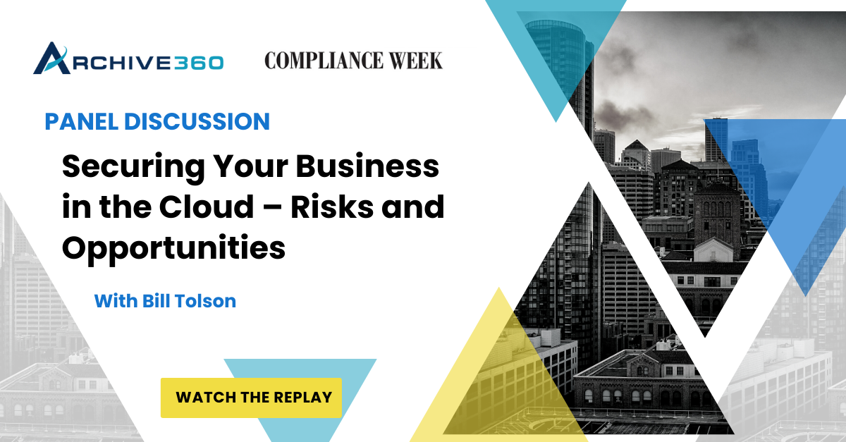 Compliance week Panel Securing your business in the cloud Replay